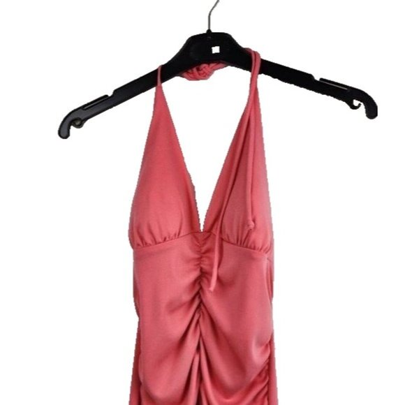 Vintage 90s Epilogue Womens Halter Dress Small Pink Asymmetrical Gilmore Girls - Picture 4 of 8